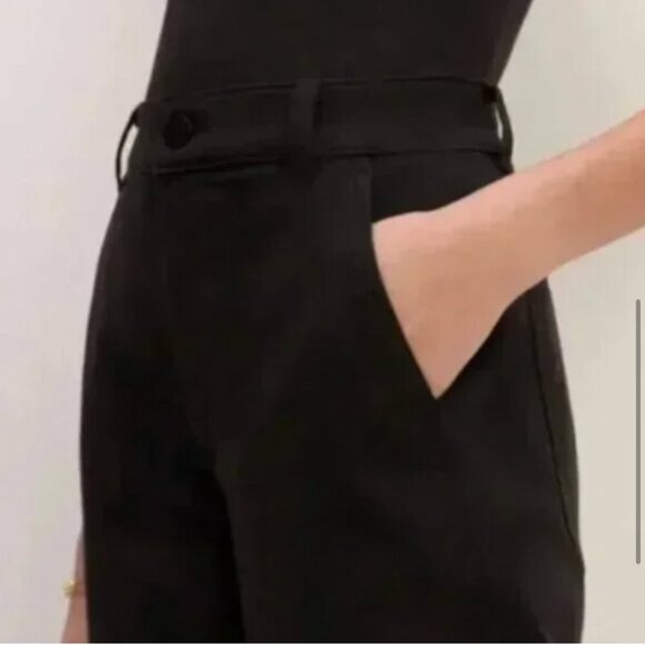 Everlane Black Organic Cotton Barrel Baloon Jeans High-Rise Tapered Ankle Length - Picture 12 of 16